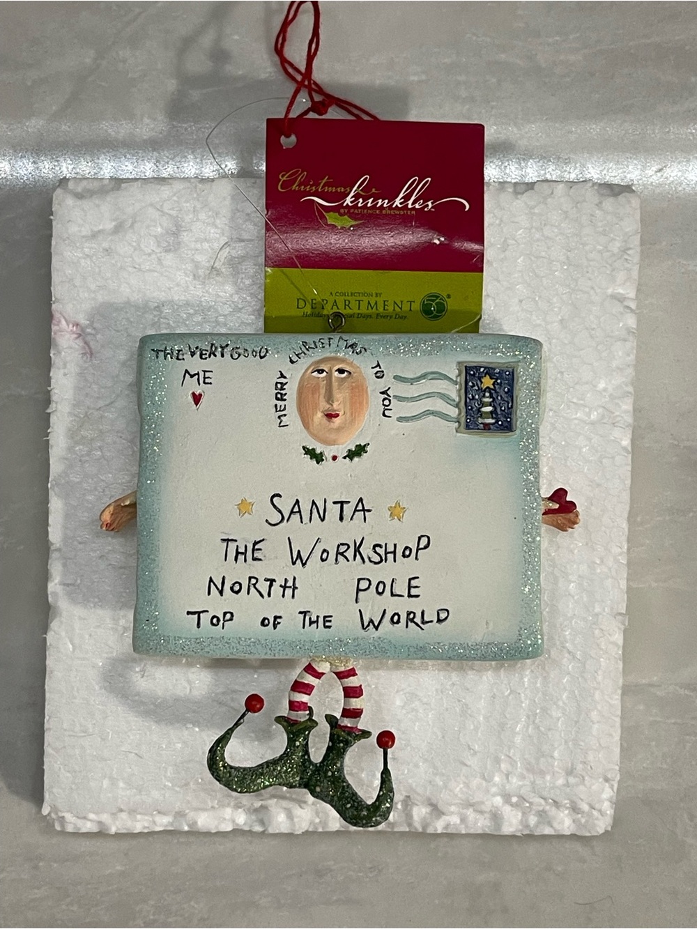 Department 56 “Christmas Krinkles" Letter to Santa Claus Ornament